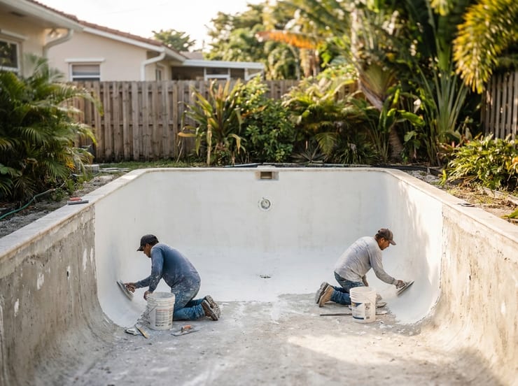 resuperficie de piscina en Miami