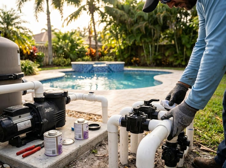 plomería de piscina en Miami