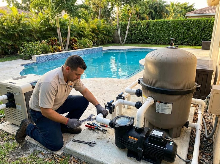 reparación de equipos de piscina en Miami